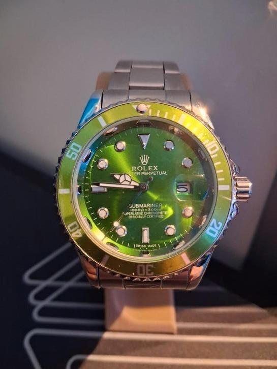 Horloge heren, Handtassen en Accessoires, Horloges | Heren, Zo goed als nieuw, Polshorloge, Staal, Staal, Ophalen