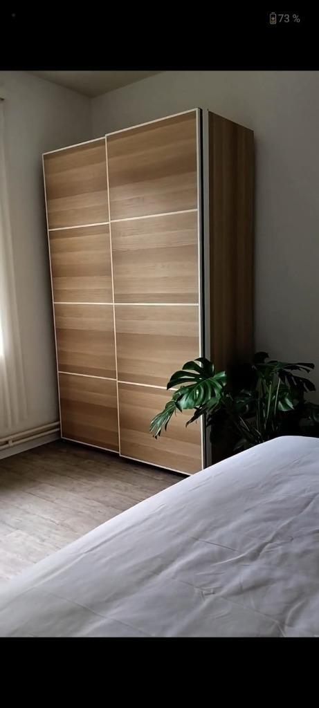 IKEA PAX kast met MEHAMN schuifdeuren, Huis en Inrichting, Kasten | Kleerkasten, Zo goed als nieuw, 200 cm of meer, 150 tot 200 cm