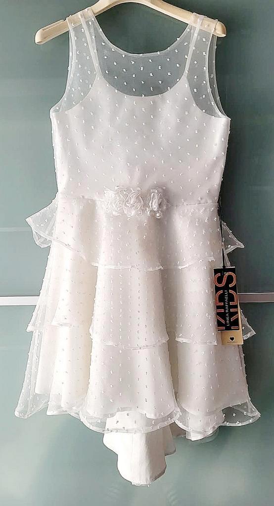 Communie jurk off white maat 10j van Linea raffaelli (nieuw), Sport en Fitness, Ballet, Zo goed als nieuw, Ophalen of Verzenden