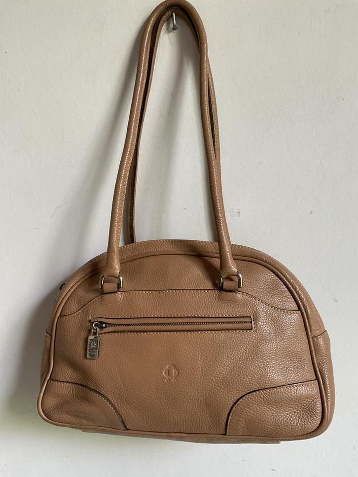 Handtas Nobody van leder, Handtassen en Accessoires, Tassen | Damestassen, Zo goed als nieuw, Handtas, Bruin, Ophalen of Verzenden