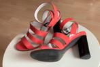 Koraalkleurige sandalen in lakleder, maat 39, Ophalen, What for, Oranje, Sandalen of Muiltjes
