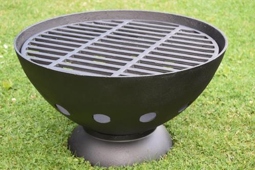 Brazier, ronde bbq in gepatineerd gietijzer, Tuin en Terras, Houtskoolbarbecues, Nieuw, Ophalen