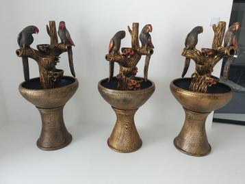 *3 zéér grote prachtige antieke beelden in terracotta beschikbaar voor biedingen