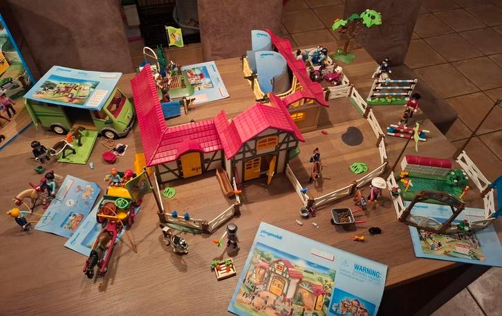 Playmobil Paardrijclub-6926 + uitbreidingen, Kinderen en Baby's, Speelgoed | Playmobil, Gebruikt, Complete set, Ophalen