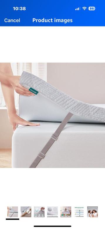 Bonnvia Surmatelas 180 x 200 cm H2/H3 Gel, 180 x 200 cm beschikbaar voor biedingen