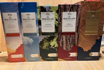 The Macallan whisky - volledige Quest collectie - 5 flessen  beschikbaar voor biedingen