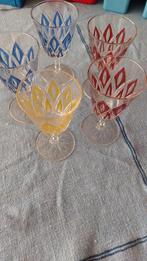 5 jolis verres colorés vintage, Ophalen of Verzenden, Zo goed als nieuw