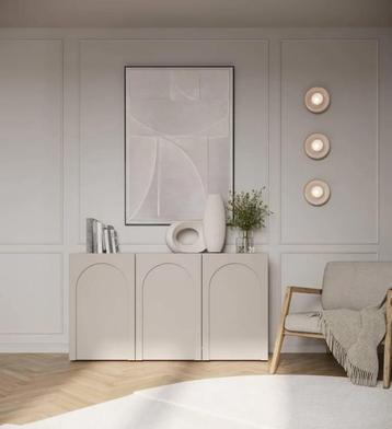 dressoir kast met boogdeuren + tv meubel beiden nieuw beschikbaar voor biedingen