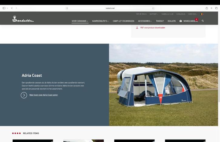 Isabella Voortent voor Adria Action 391, Caravans en Kamperen, Voortenten en Luifels, Ophalen