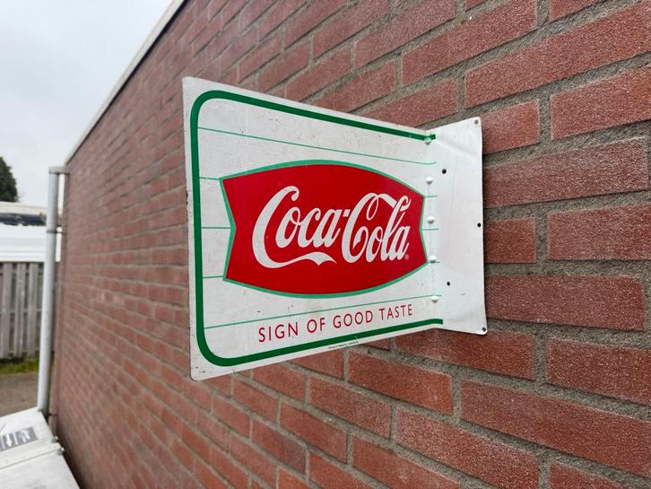 Oud Coca Cola reclamebord uithanger, Verzamelen, Merken en Reclamevoorwerpen, Gebruikt, Reclamebord, Ophalen of Verzenden