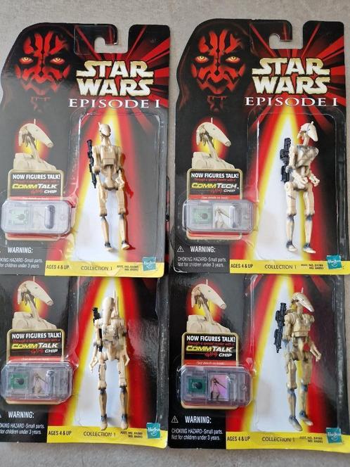 Star Wars Hasbro Loose 4 différents Battle Droid (1) Episode, Collections, Star Wars, Comme neuf, Figurine, Enlèvement ou Envoi