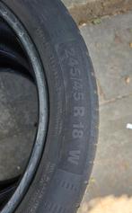 Pneus 245/45 R18 Continental/Pirelli, Auto-onderdelen, 18 inch, Band(en), Zomerbanden, Gebruikt