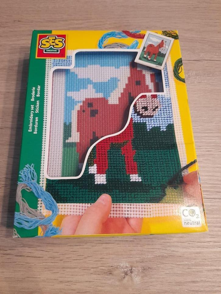 Set de Broderie Cheval SES, Hobby en Vrije tijd, Borduren en Borduurmachines, Nieuw, Borduurpakket, Handborduren, Ophalen of Verzenden