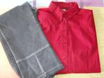 Broek driekwart hemd rood medium, Kleding | Dames, Gedragen, Maat 38/40 (M), Ophalen of Verzenden, Rood