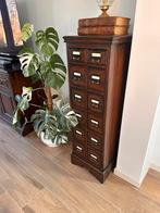 Chique oud eiken ladenkastje 40 x 45 x 124 cm, Ophalen, Zo goed als nieuw