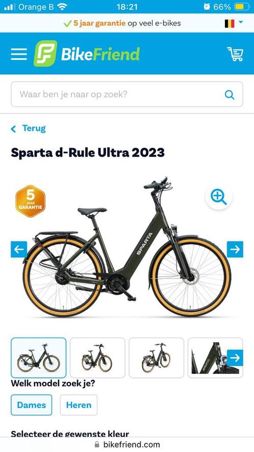 Sparta Dames Fiets, Fietsen en Brommers, Fietsen | Dames | Damesfietsen, Zo goed als nieuw, Sparta, (Extra) lage instap, Versnellingen