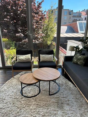 2 Fauteuils structure bois massif beschikbaar voor biedingen