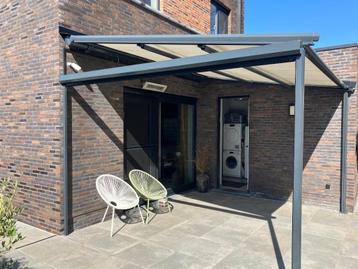 Luifel en screen, Tuin en Terras, Zonneschermen, Ophalen, Elektrisch, Zo goed als nieuw, 250 cm tot 450 cm
