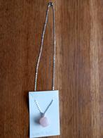 Collier avec pierre naturelle en quartz rose, Handtassen en Accessoires, Kettingen, Met hanger, Nieuw, Ophalen of Verzenden, Steen of Mineraal