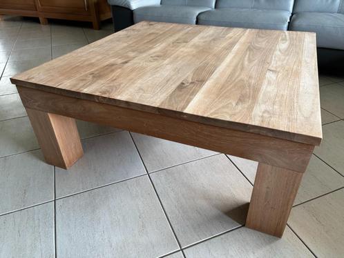 Teak salon tafel vierkant, Huis en Inrichting, Tafels | Salontafels, Gebruikt, Minder dan 50 cm, 100 tot 150 cm, 100 tot 150 cm