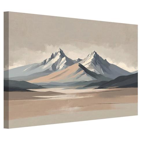 Portret van bergen canvas 60x40cm - 18mm., Antiek en Kunst, Kunst | Schilderijen | Modern, Verzenden