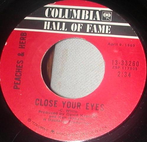 Peaches & Herb ‎– Close Your Eyes ' 7 singel, Cd's en Dvd's, Vinyl | R&B en Soul, Zo goed als nieuw, Soul of Nu Soul, 1960 tot 1980