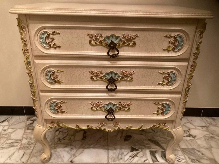 Commode antique/vintage avec miroir assorti, Antiquités & Art, Curiosités & Brocante, Enlèvement