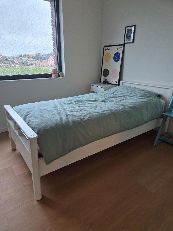 Eenpersoonsbed - omkasting + lattenbodem Gautier, Huis en Inrichting, Slaapkamer | Bedden, Gebruikt, Eenpersoons, 100 cm, 200 cm