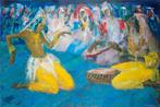 Schilderij Paul Daxhelet ‘ Marokkaanse dans ., Antiek en Kunst, Kunst | Schilderijen | Modern, Ophalen of Verzenden