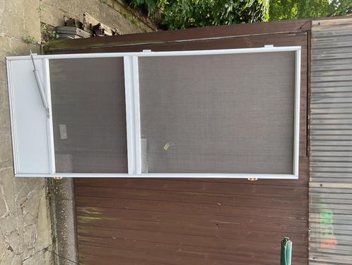Vliegendeur met kaderement, Doe-het-zelf en Bouw, Deuren en Vliegenramen, Gebruikt, Hordeur, 200 tot 215 cm, 80 tot 100 cm, Kunststof