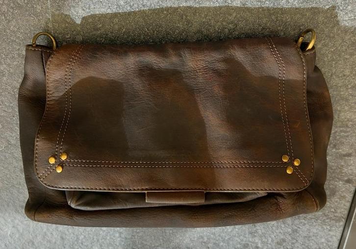 Handtas Jerome Dreyfus Paris, Handtassen en Accessoires, Tassen | Damestassen, Gebruikt, Handtas, Bruin, Ophalen of Verzenden
