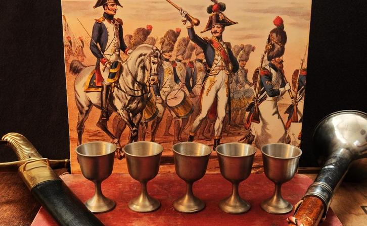 5 calices en étain, Antiek en Kunst, Antiek | Tin, Ophalen of Verzenden