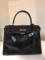 Vintage croco ‘Kelly’ tas inclusief slot en sleuteltje, Handtassen en Accessoires, Tassen | Damestassen, Ophalen of Verzenden