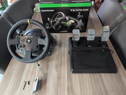 Thrustmaster TX leather edition (incl T3PA pedalen), Games en Spelcomputers, Spelcomputers | Xbox | Accessoires, Zo goed als nieuw