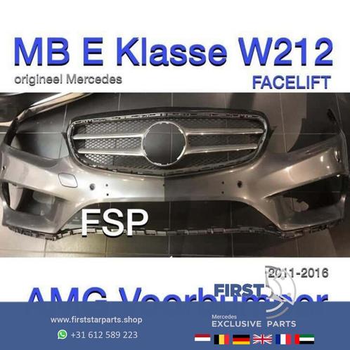 W212 AMG Voorbumper Mercedes E Klasse 2016 Facelift grijs 63, Auto-onderdelen, Carrosserie, Bumper, Mercedes-Benz, Voor, Gebruikt