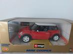 Bburago Mini Cooper rood premium edition  1:18, Hobby en Vrije tijd, Ophalen of Verzenden, Zo goed als nieuw