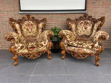 Vier barok fauteuils – zeer nette staat beschikbaar voor biedingen
