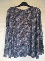 Warm grijs/bruin/blauw T-shirt + dessin, Bicalla e5, maat L, Kleding | Dames, T-shirts, Ophalen, Blauw, Maat 42/44 (L), Nieuw