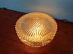 Plafondlamp van amberkleurig kristal, jaren 70, Ophalen of Verzenden