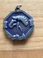 Médaille pendentif horoscope chinois "CHEVAL", Bijoux, Sacs & Beauté, Comme neuf, Bleu, Autres matériaux, Enlèvement ou Envoi