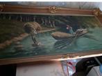 VIDE-GREN1 prachtig groot schilderij gesigneerd L.R. FRACKER, Antiek en Kunst, Kunst | Schilderijen | Klassiek, Ophalen