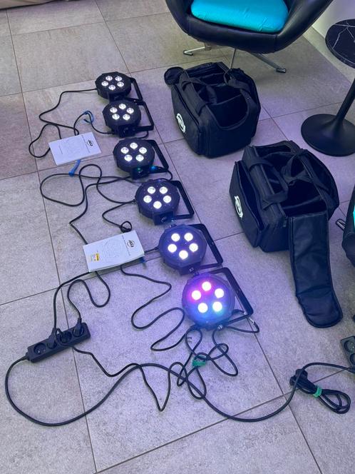 6x adj mega tripar profile plus + 2x draagtas + 4x ac link, Muziek en Instrumenten, Licht en Laser, Zo goed als nieuw, Licht, Geluidgestuurd