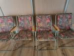 4 kampeerstoelen vintage plooibaar, Ophalen, Gebruikt