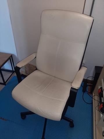 Grande chaise de Bureau beige brun 