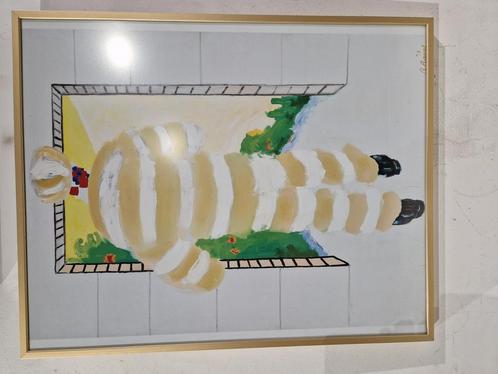 Roger Raveel ,  titel  Binnen - Buiten , in kader, Antiek en Kunst, Kunst | Litho's en Zeefdrukken, Ophalen of Verzenden