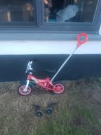 Kinderfiets met zijwieltjes en stok, Ophalen, Zo goed als nieuw