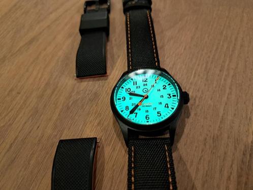 Islander Zwart Field Watch Automatic (ISL-83), Handtassen en Accessoires, Horloges | Heren, Zo goed als nieuw, Polshorloge, Seiko