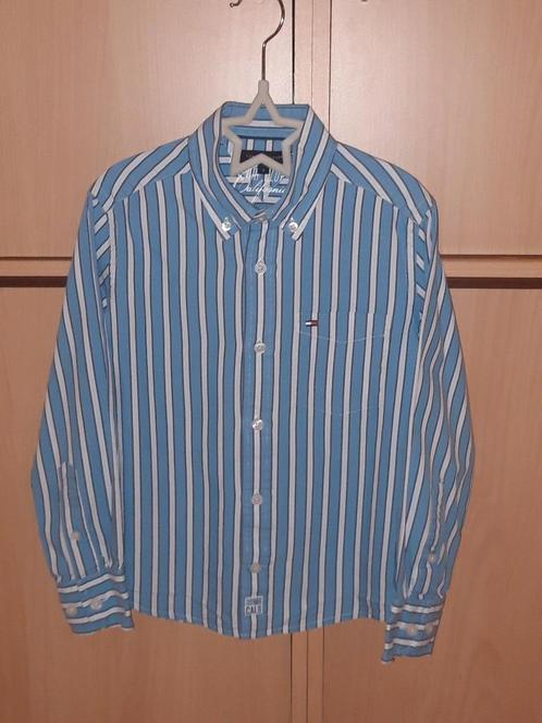 Blauw-wit gestreept hemd 128-134(8-9j) jongen Tommy Hilfiger, Kinderen en Baby's, Kinderkleding | Maat 128, Zo goed als nieuw
