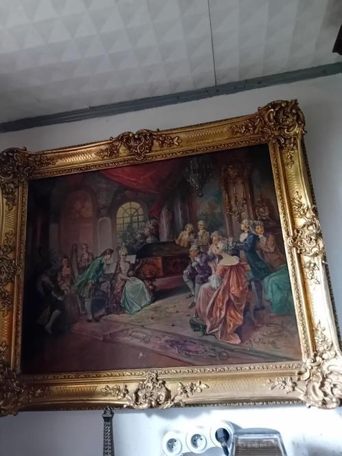tableau ancien marie antoinette sur toile, Antiek en Kunst, Kunst | Schilderijen | Klassiek, Ophalen