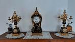 Antieke klok met 2 kandelaars Décoré Limoges, Antiek en Kunst, Ophalen